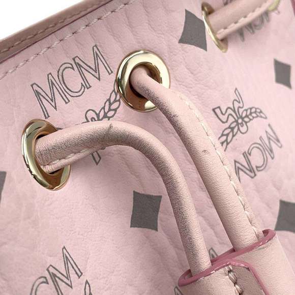 MCM Handbag Visetos Drawstring MWDBSXL02QH001 2way - Picture 8 of 10